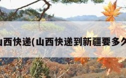 山西快递(山西快递到新疆要多久)